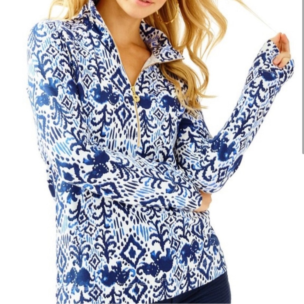 Lilly Pulitzer Elephant quarter zip